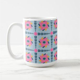 Caneca De Café Azulejo colorido decorativo