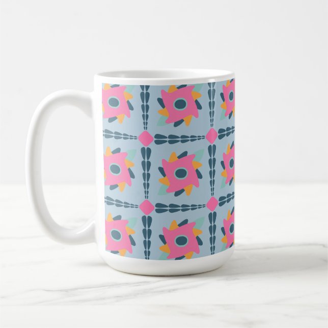 Caneca De Café Azulejo colorido decorativo (Esquerda)