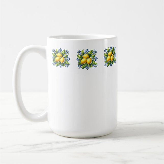 Caneca De Café Azulejo de Limão (Esquerda)