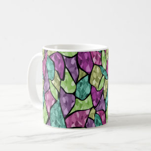 Caneca De Café azulejo de mosaico de vidro moderno abstrato c