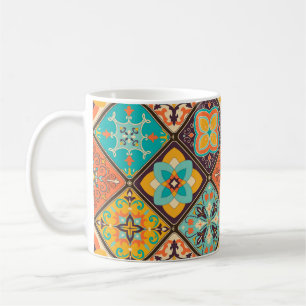 Caneca De Café Azulejo de retalhos incolor com o Islã, Árabe