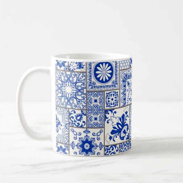 Caneca De Café Azulejo de retalhos sem falhas com motivos vitoria (Esquerda)