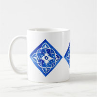 Azulejo do Cobalto Azul e Branco do Mediterrâneo
