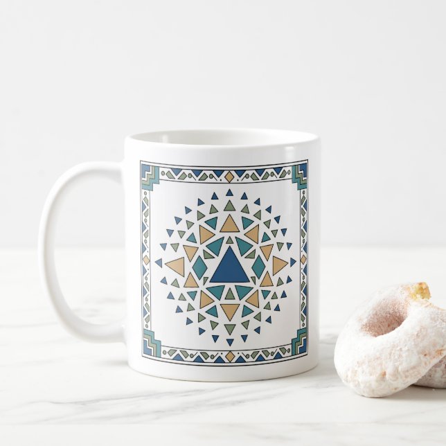 Caneca De Café Azulejo do Sudoeste Mosaico (Com Donut)