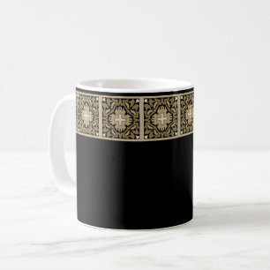 Caneca De Café Azulejo Espanhol Sepia Elegante