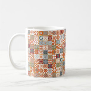 Caneca De Café Azulejo marroquino laranja
