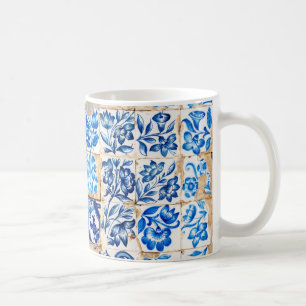 Caneca De Café azulejo velho po de Portugal da decoração azul d