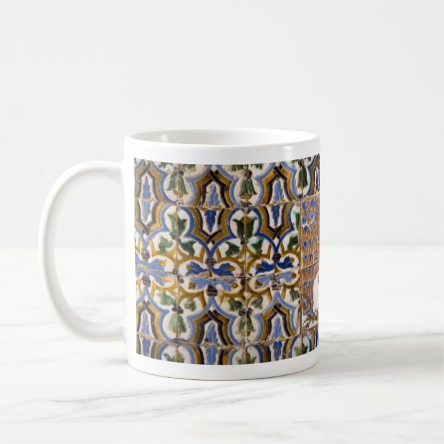 Caneca de café azulejos 11 oz cerâmica W-PT ZLE  (Esquerda)