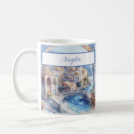 Caneca De Café Azulejos Azuis da Costa do Amalfi Itália
