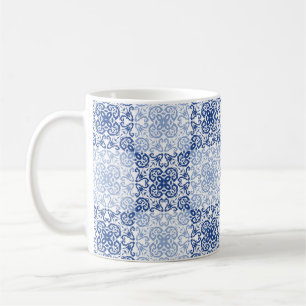 Caneca De Café azulejos azuis tradicionais de Portugal