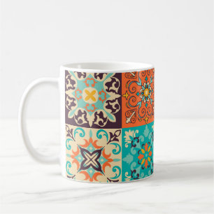 Caneca De Café Azulejos Azulejos Patchwork Português de Boho