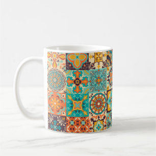 Caneca De Café Azulejos coloridos Azulejos. Português Tradicional