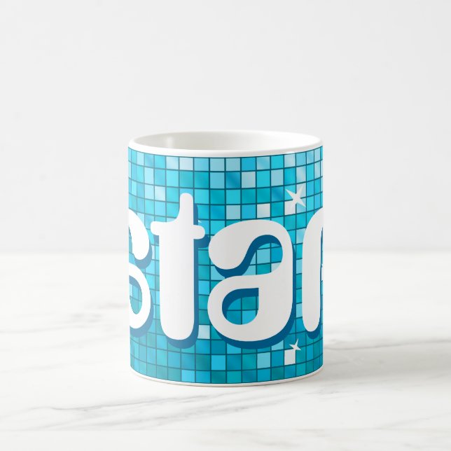 Caneca De Café Azulejos de Disco Caneta Azul 'star' (Centro)