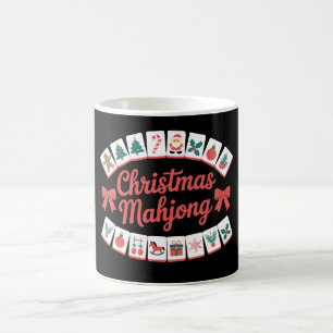 Caneca De Café Azulejos de Mahjong de Natal Arcos Temporada de Na