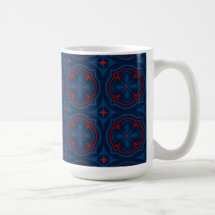 Caneca De Café Azulejos decorativos padrão floral