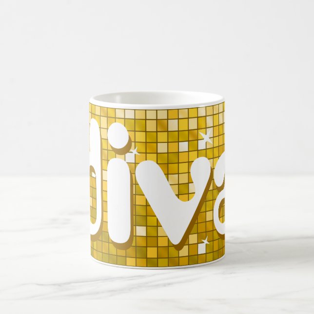 Caneca De Café Azulejos "Dourado", mug "diva" (Centro)