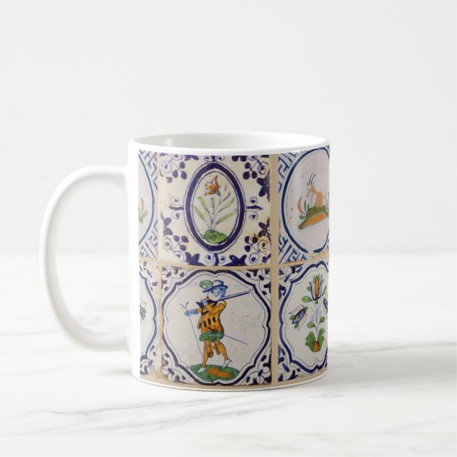 Caneca De Café Azulejos Holandeses Antigos Delft do século XVII a (Esquerda)