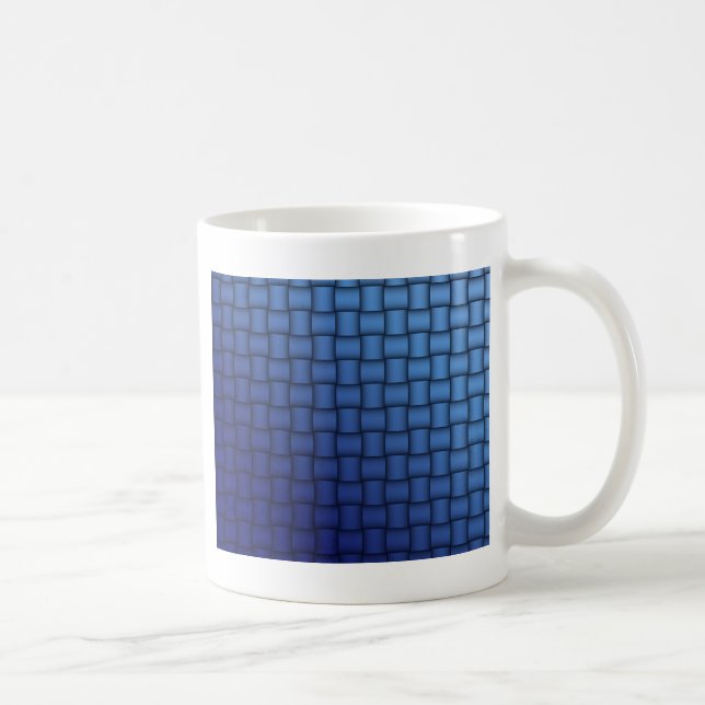 Caneca De Café Azulejos metálicos azuis (Direita)