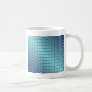 Caneca De Café Azulejos metálicos azuis Decoração de Natal