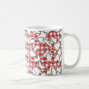 Caneca De Café Azulejos Mosaico Xadrez