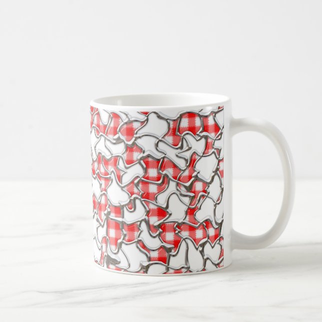 Caneca De Café Azulejos Mosaico Xadrez (Direita)
