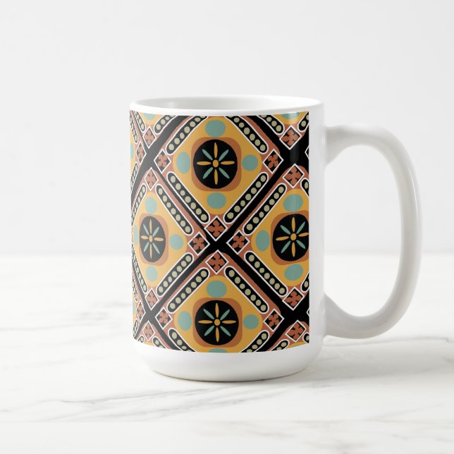 Caneca De Café azulejos padrões (Direita)