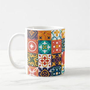 Caneca De Café Azulejos Vintage Fundo Vintage. Geom tradicional
