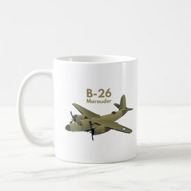 Caneca De Café B- 26 Marauder WW2 - Bomba Média (Esquerda)
