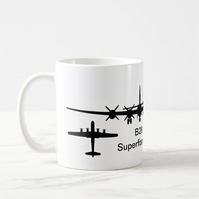 Caneca De Café B-29 Superfortaleza Silhouette (Esquerda)