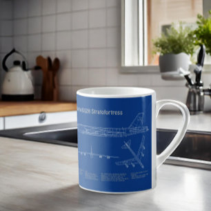 Caneca De Café B-52 Estratofortaleza - Planos de bordo de aviões