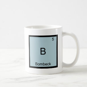 Caneca De Café B - Bombeck Camiseta de símbolo de elemento de quí