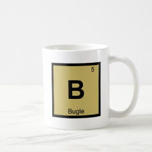 Caneca De Café B - Bugle Música Química Símbolo da Tabela Periódi