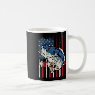 Caneca De Café B Fish Us Bandeira Americana Pescadores Patriótico