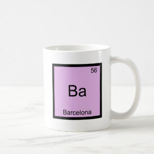Caneca De Café Ba - Símbolo de Elemento Químico Engraçado de B