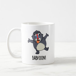Caneca De Café Bab-foon Funny Baffoon Baboon Pun