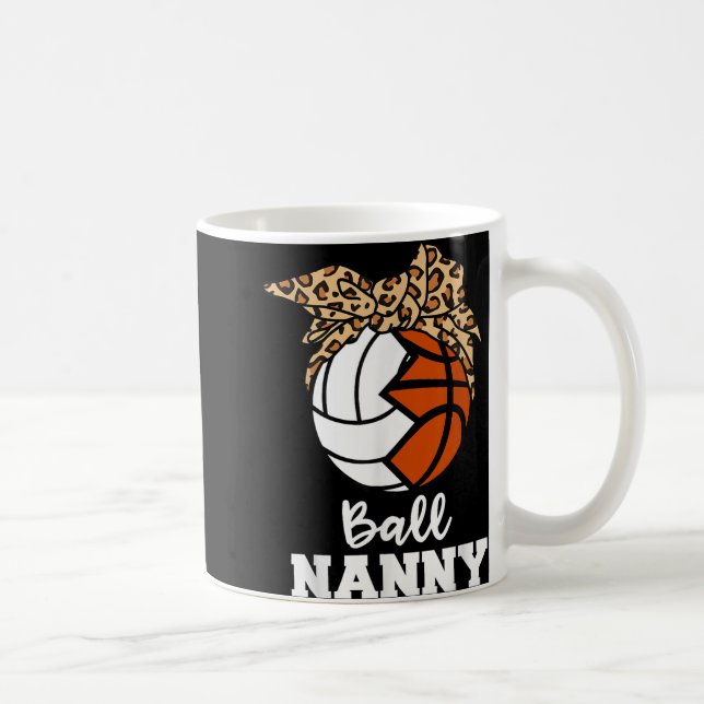 Caneca De Café Babá Nanny Engraçada, Babá de Voleibol (Direita)