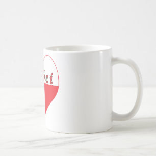 Caneca De Café Babci Polonês Heart