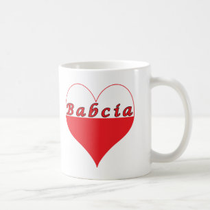 Caneca De Café Babcia Polonês Heart