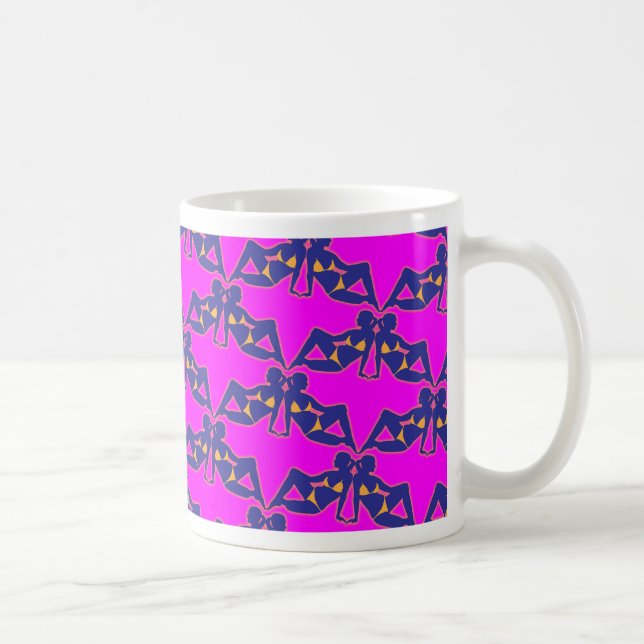 Caneca De Café Babes Pattern (Direita)