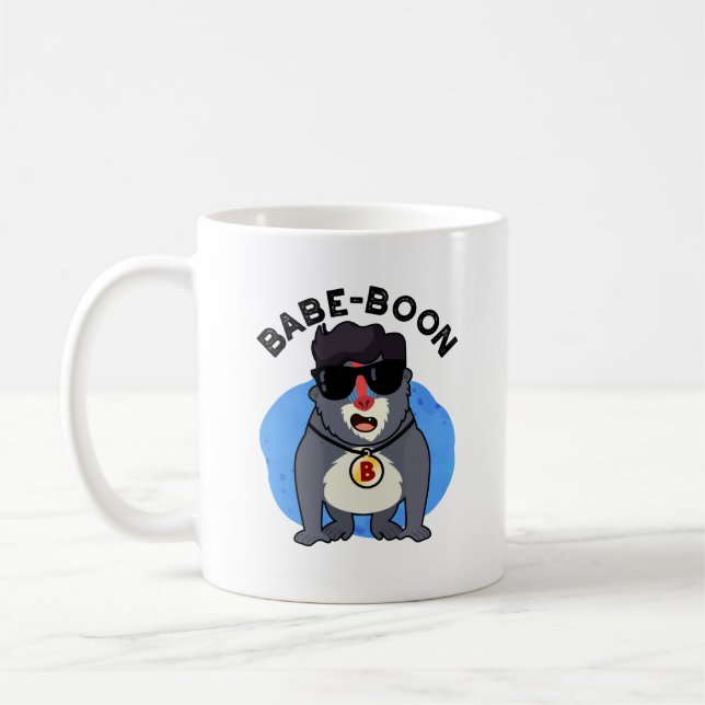 Caneca De Café Baboon Baboon Baboon, Macaco Engraçado Babe-boon (Esquerda)