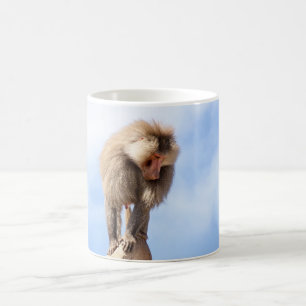 Caneca De Café Babuíno Majestoso no Pico da Montanha