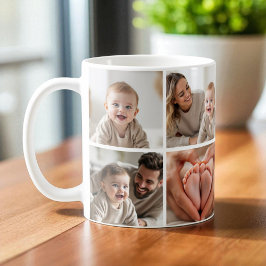 Caneca De Café Baby 8 Photo Collage Cute Picture Instagram