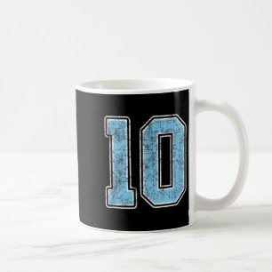 Caneca De Café Baby Blue White Number 10 Jersey Player Uniform #1