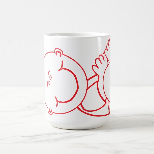 Caneca De Café Baby Boy Lying Vetor Illustration Mug (Centro)