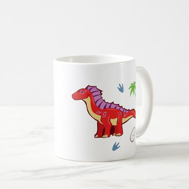 Caneca De Café Baby Dinosaur Amargasaurus (Frente Esquerda)