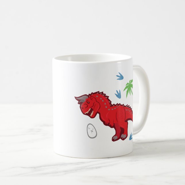 Caneca De Café Baby Dinosaur Carnotaurus (Frente Esquerda)
