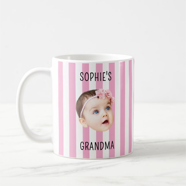 Caneca De Café Baby Face Photo New Grandparents Mothers Day Gift  (Esquerda)