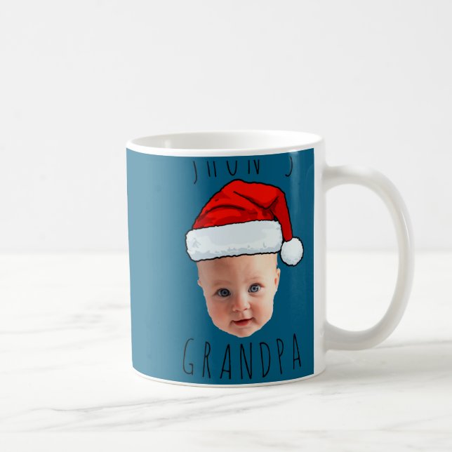 Caneca De Café Baby Face Santa Hat Christmas Photo  (Direita)
