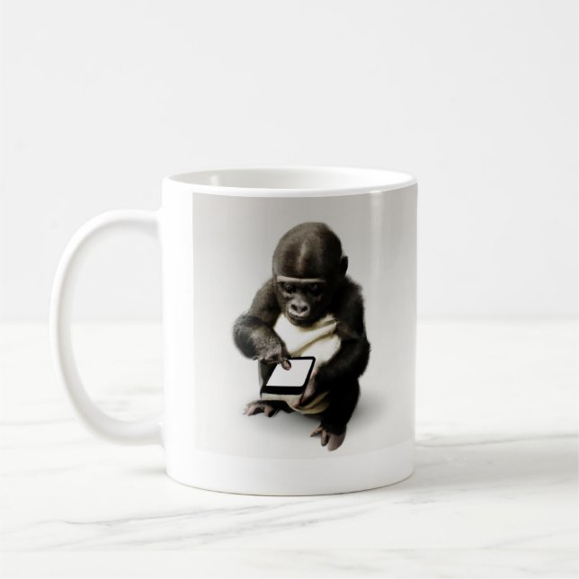 Caneca De Café Baby gorilla Mug / チビゴリラのマグカップ　Gorilla Life (Esquerda)
