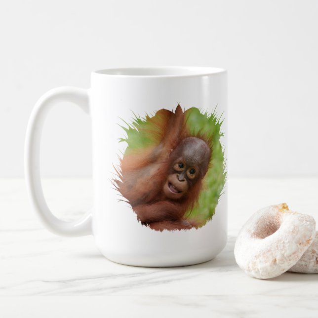 Caneca De Café Baby Orangutan Joy (Com Donut)